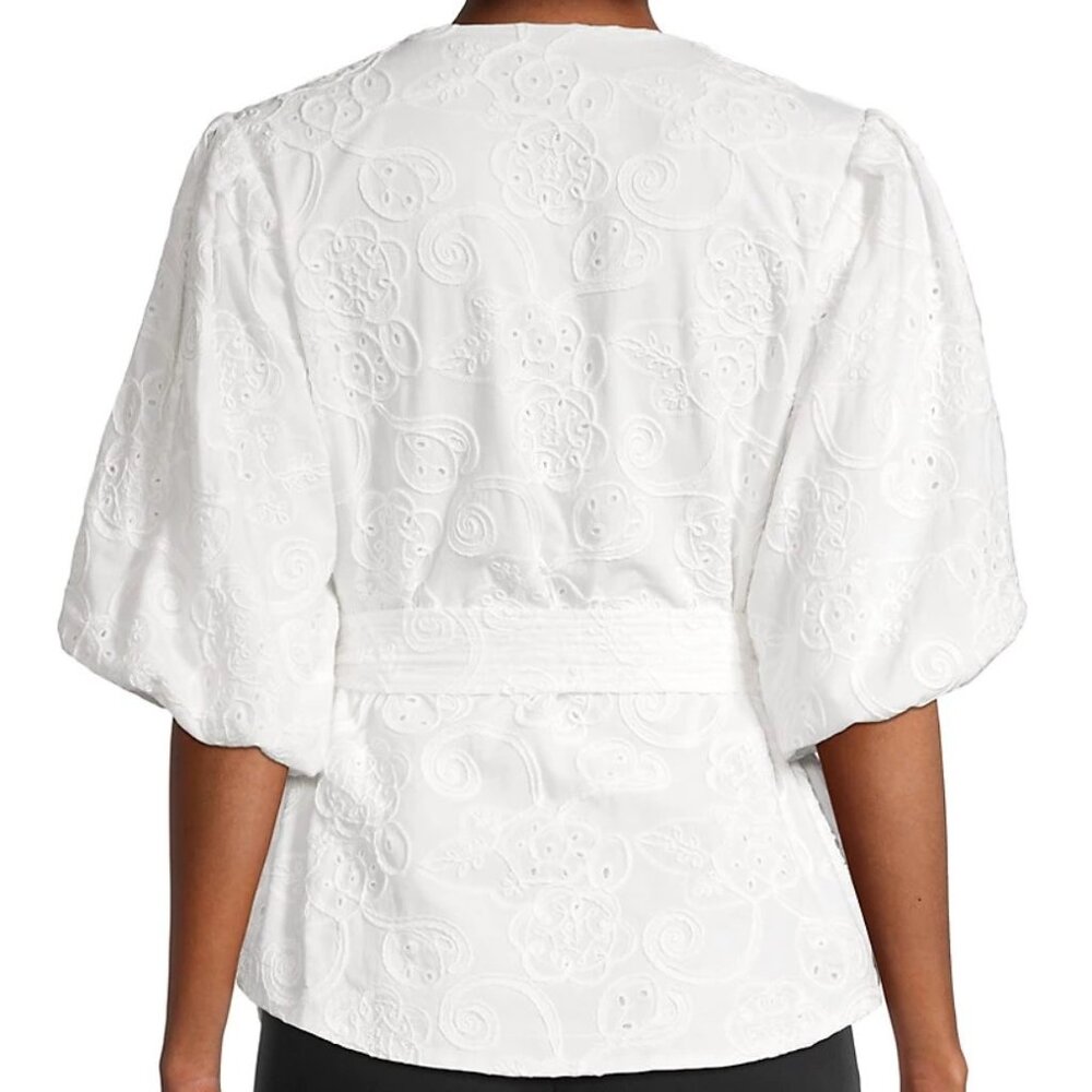 New Elie Tahari Wrap Front Blouse Top - Picture 2 of 13